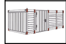 Container One-wing door in side wall