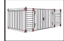 Container Double-wing door in side wall